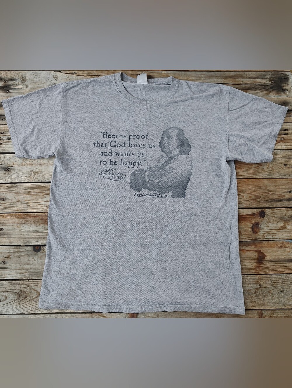 2000s Benjamin Franklin Beer t-shirt  men's Size Large